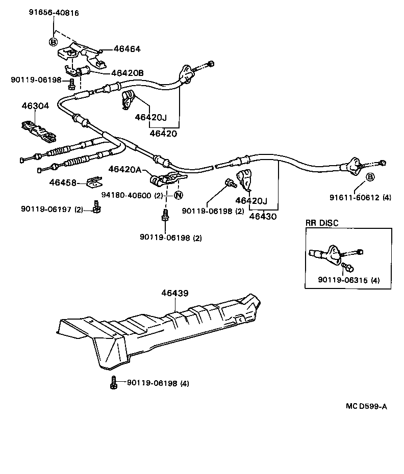 46451-32020 BRACKET, CABLE SUPPORT product image