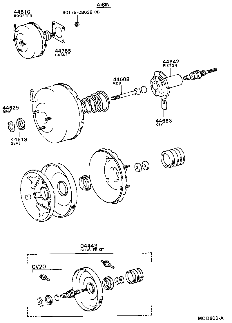44610-32140 BOOSTER ASSY, BRAKE product image