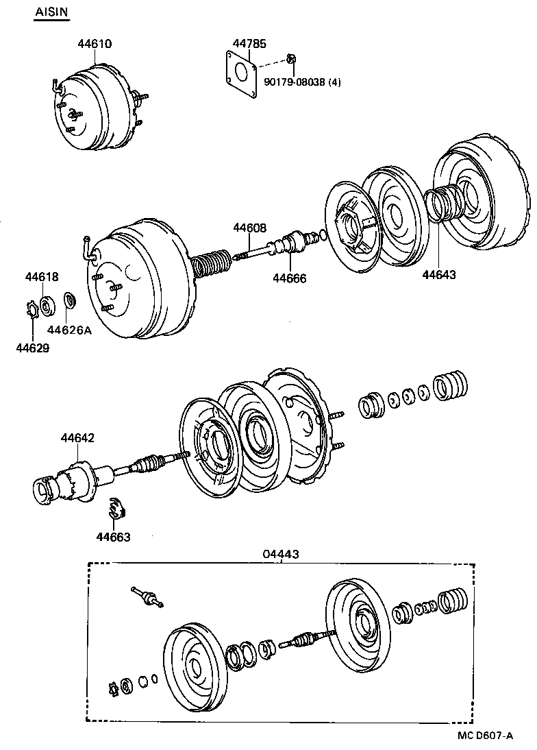 44610-32140 BOOSTER ASSY, BRAKE product image