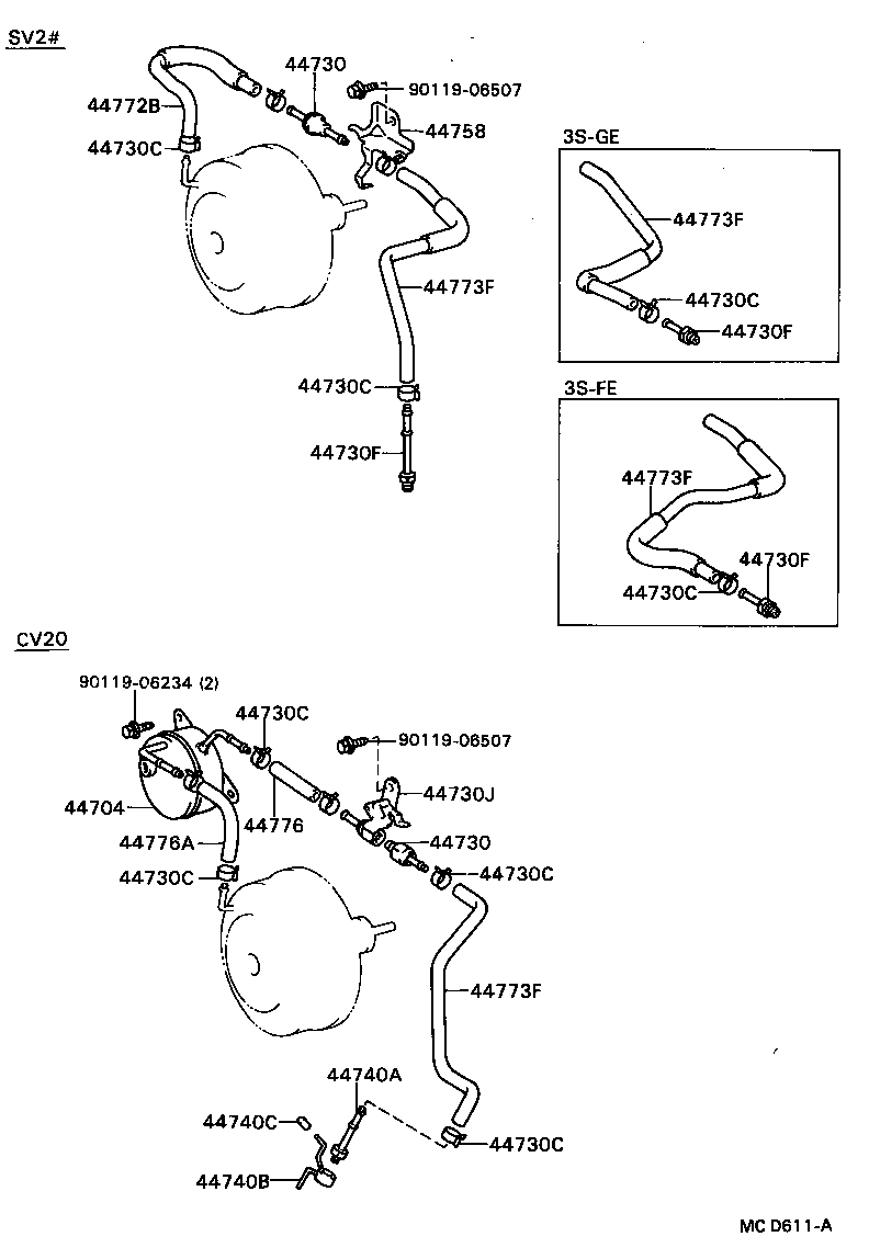 44610-32311 BOOSTER ASSY, BRAKE product image