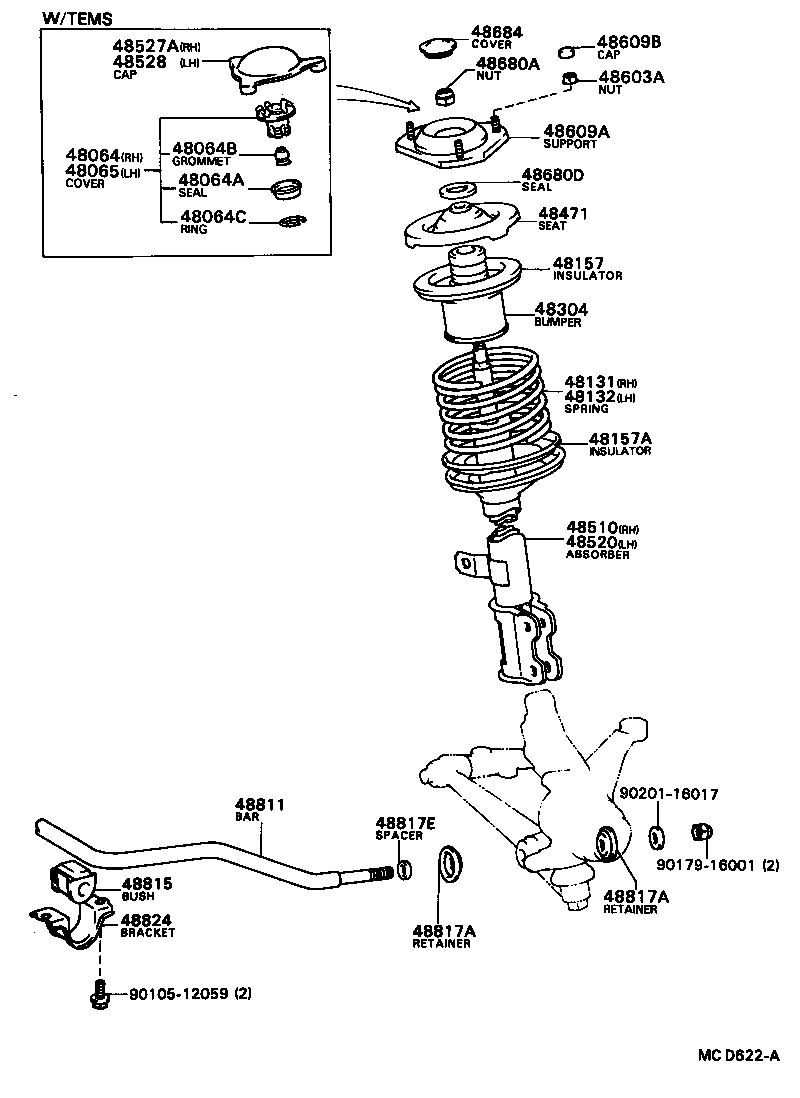 48131-32880 SPRING, FRONT COIL, RH product image