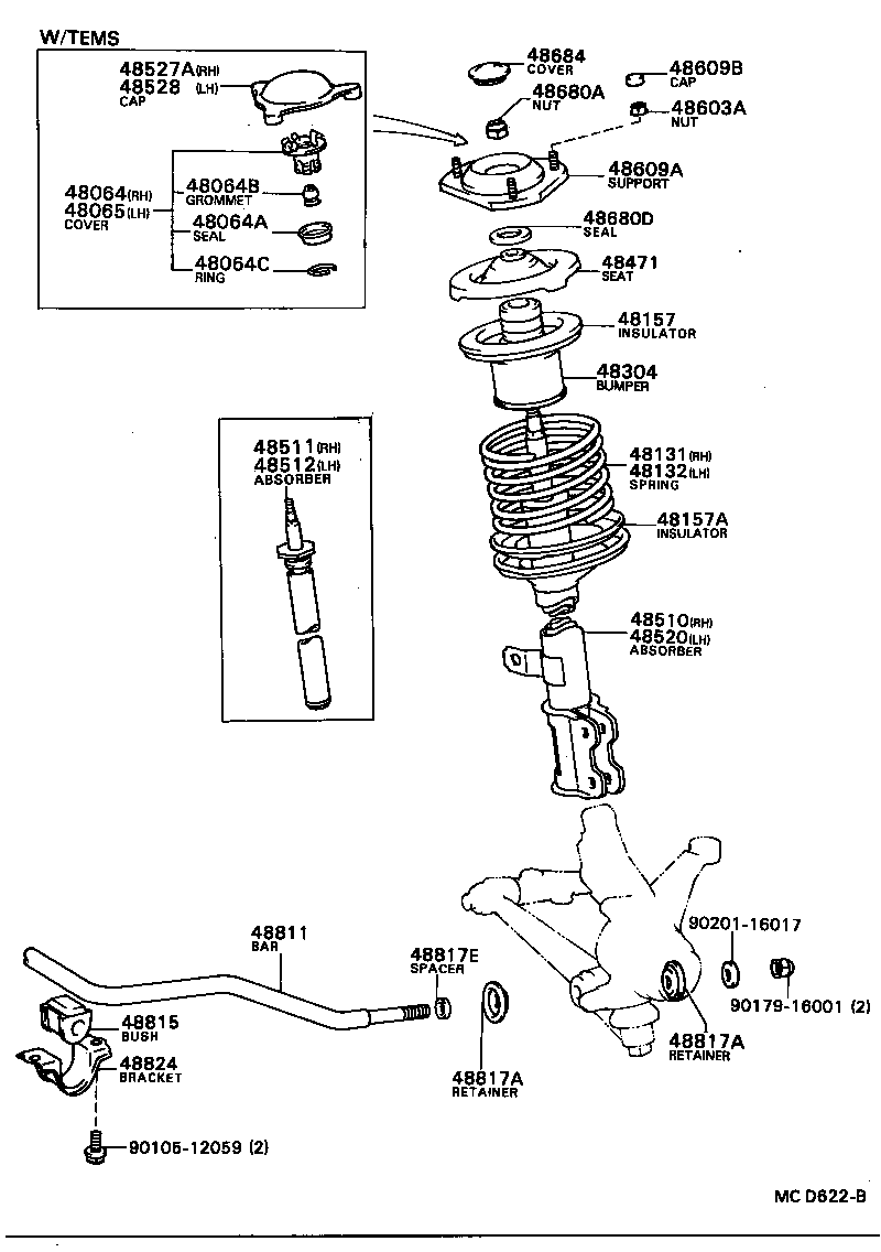48131-32640 SPRING, FRONT COIL, RH product image