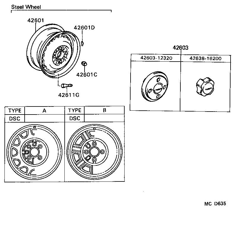 42611-16340 WHEEL, DISC product image
