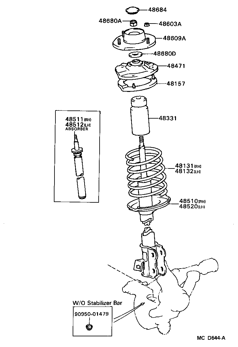 Toyota 48131-16380 SPRING, FRONT COIL, RH