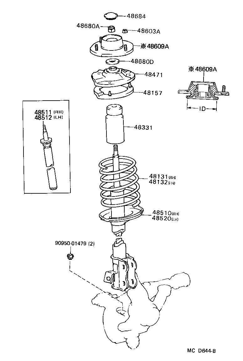 Toyota 48131-16820 SPRING, FRONT COIL, RH