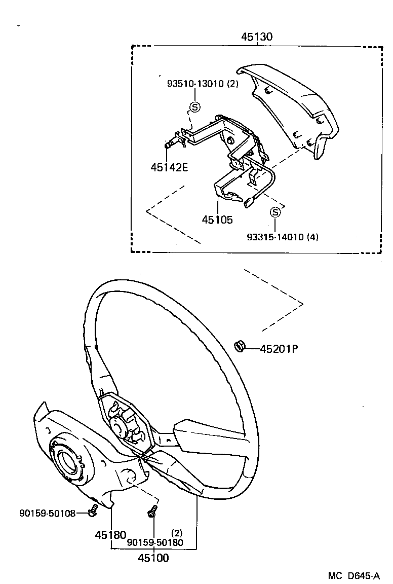 45100-17040 WHEEL ASSY, STEERING product image