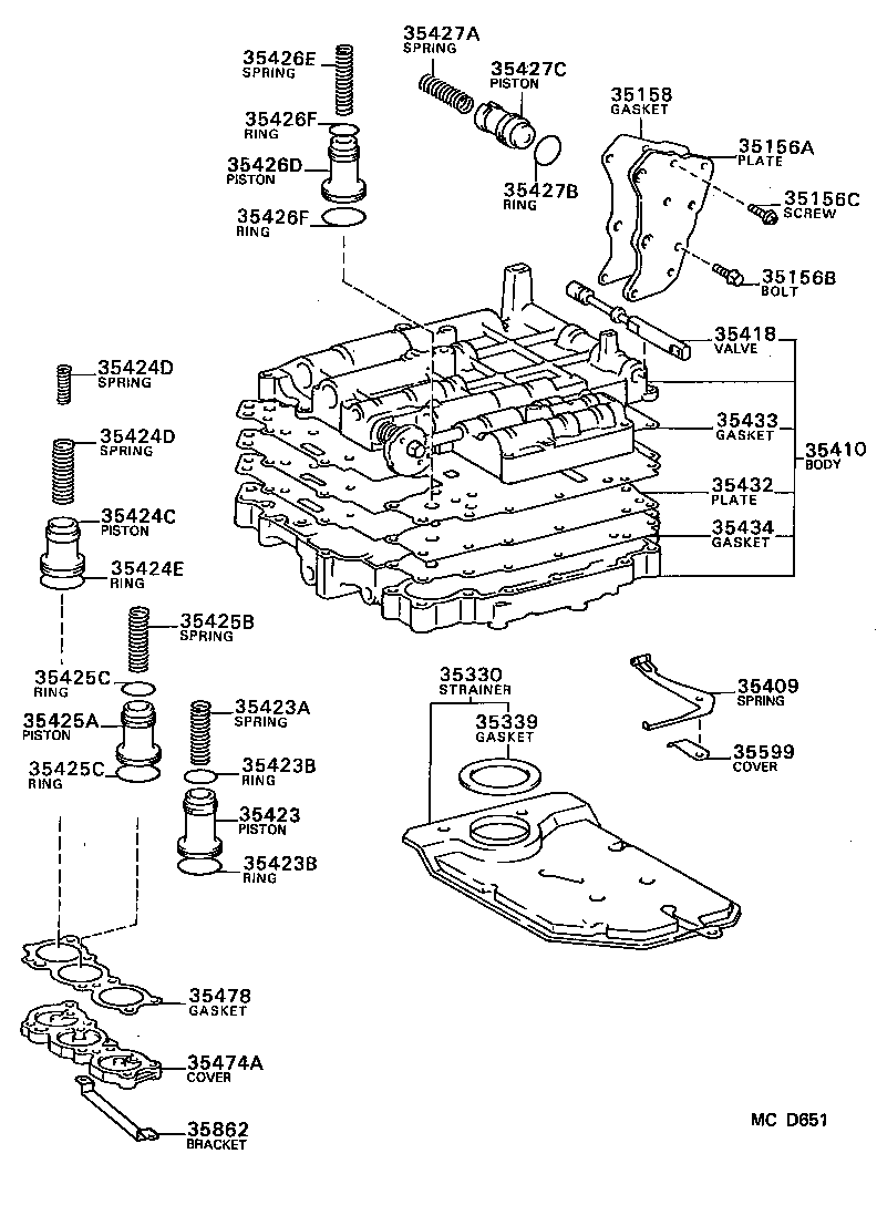 90501-22012 SPRING, COMPRESSION (FOR C-2 ACCUMULATOR PISTON) product image