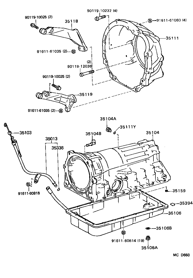 35013-22171 TUBE SUB-ASSY, TRANSMISSION OIL FILLER product image