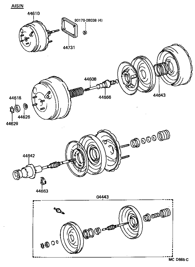 44610-17080 BOOSTER ASSY, BRAKE product image