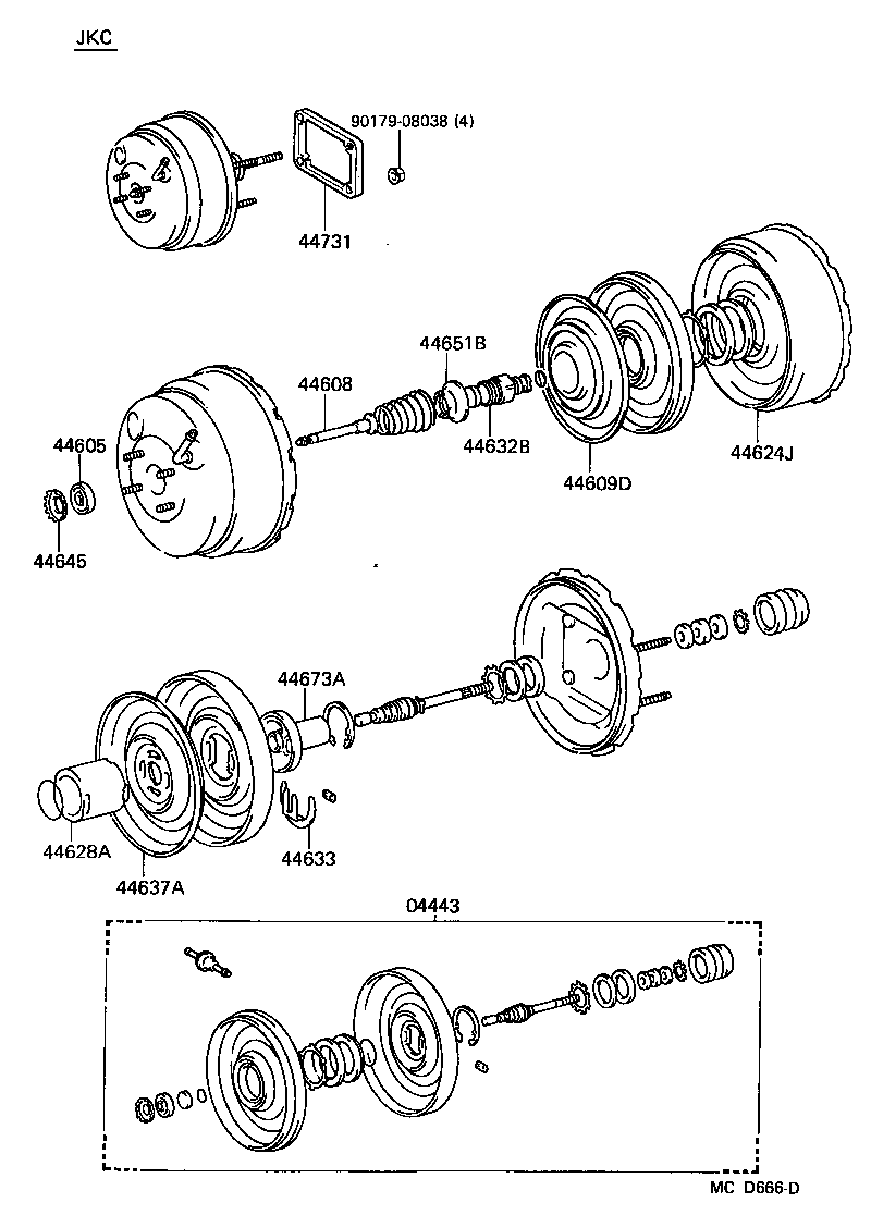 44610-17080 BOOSTER ASSY, BRAKE product image