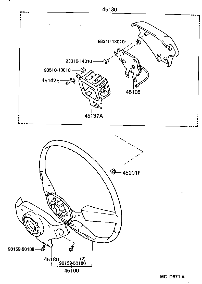 45100-17010 WHEEL ASSY, STEERING product image