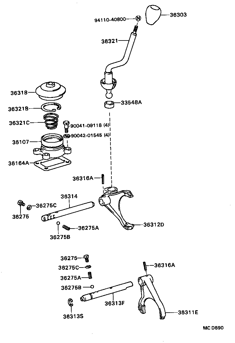 36318-87601 BOOT, TRANSFER FRONT DRIVE SHIFT product image