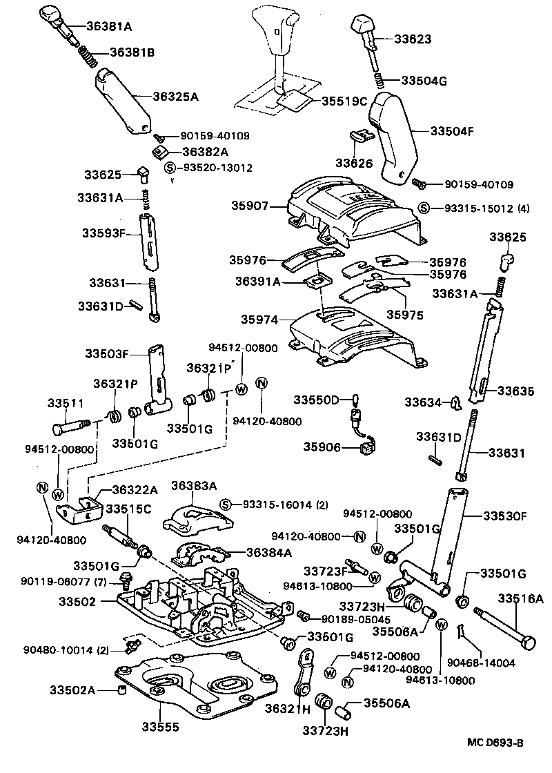 33530-35090 LEVER ASSY, SHIFT (FOR FLOOR SHIFT) product image