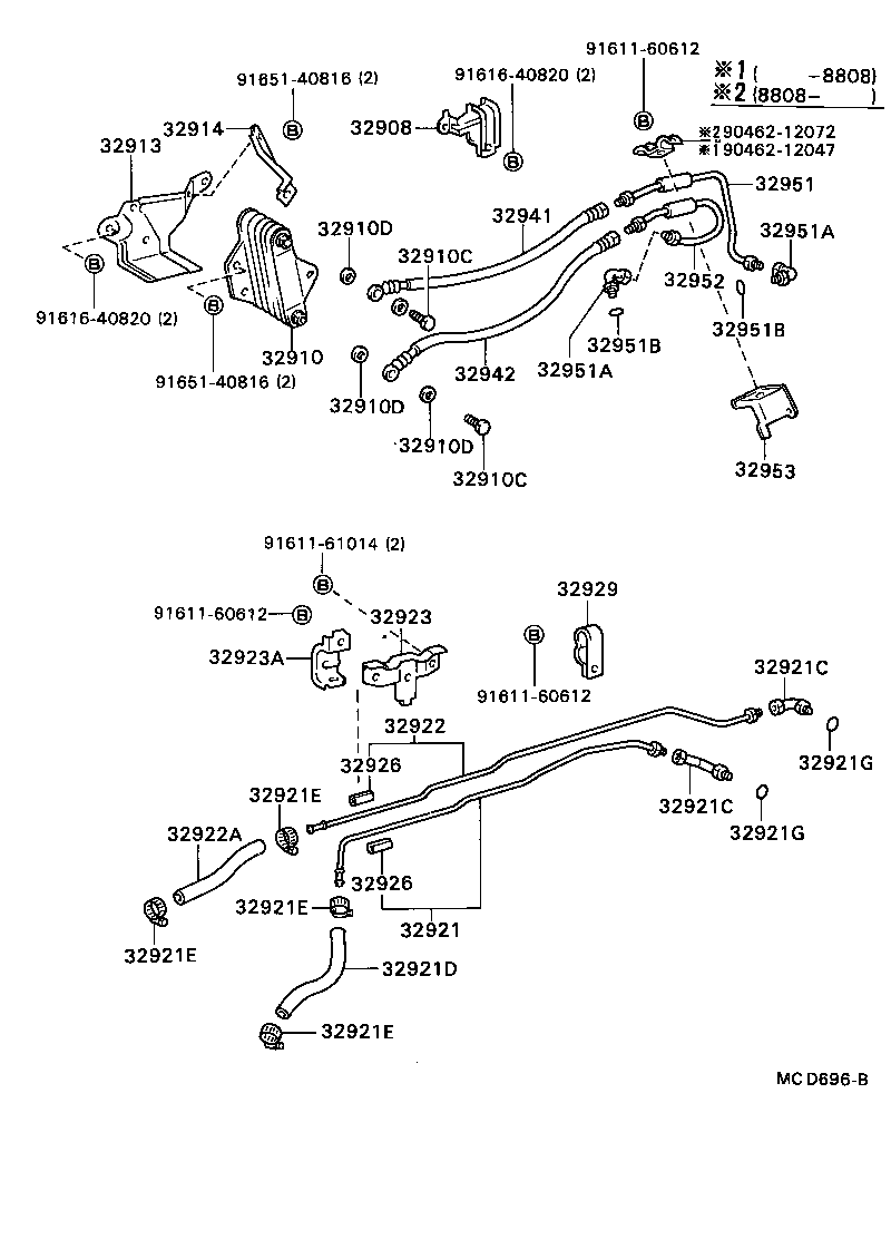 90445-14076 HOSE(FOR OIL COOLER INLET) product image
