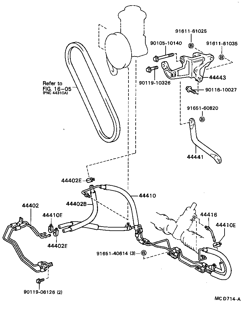 44379-22050 BRACKET, OIL RESERVOIR, NO.2 product image