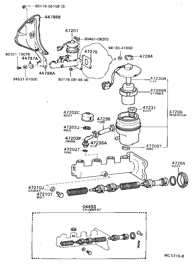 47201-22440 CYLINDER SUB-ASSY, BRAKE MASTER product image