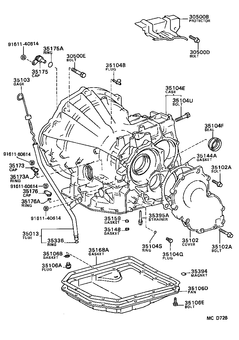 33117-32021 PROTECTOR, TRANSAXLE CASE product image