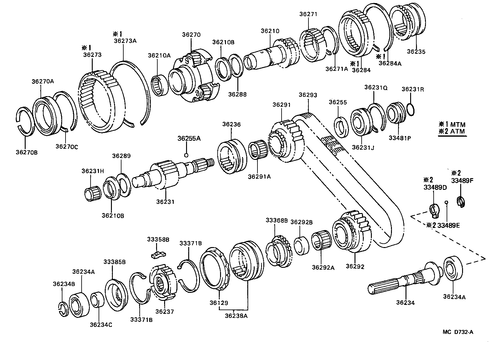 Toyota 36273-28011 GEAR, TRANSFER LOW PLANETARY RING
