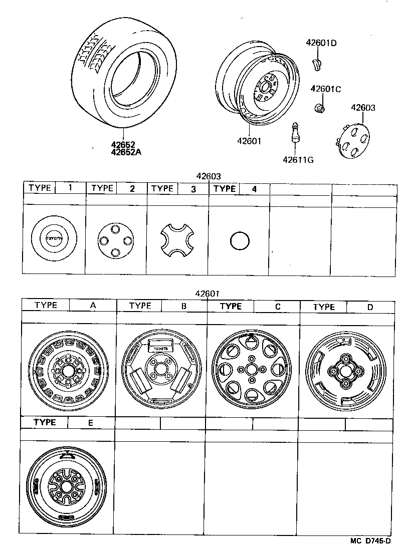 Toyota 42603-17020 ORNAMENT SUB-ASSY, WHEEL HUB