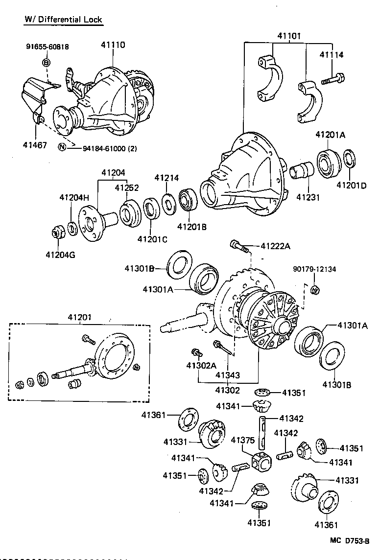 90116-10124 BOLT, NO.1 (FOR REAR DIFFERENTIAL CARRIER SET) product image