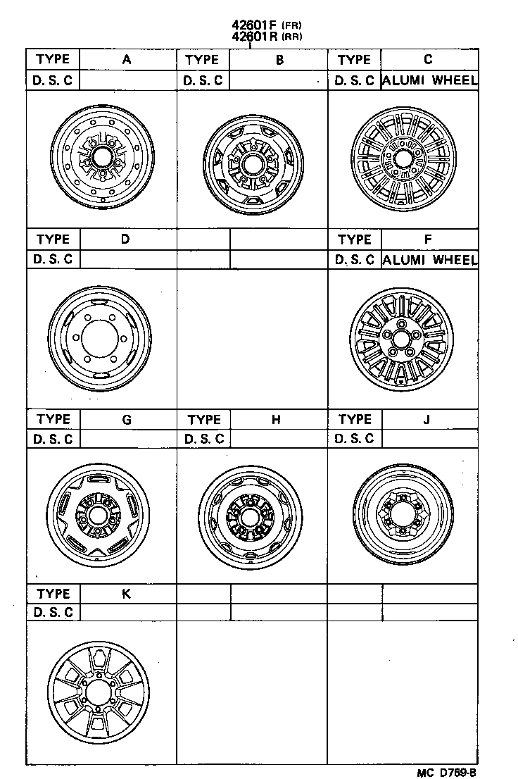42601-26190 WHEEL, DISC (FOR FRONT) product image