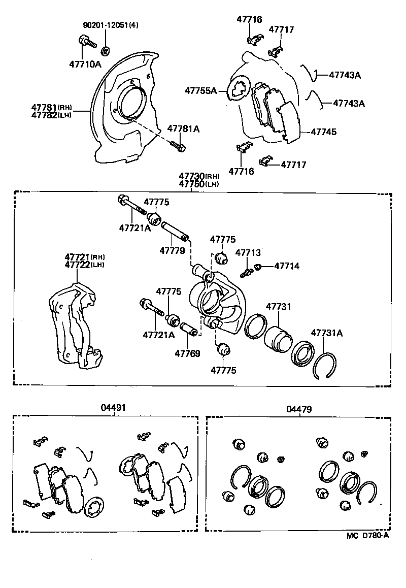 47716-26030 PLATE, PAD SUPPORT, NO.1(FOR FRONT DISC BRAKE) product image