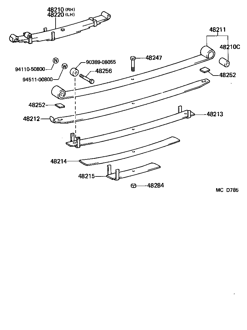 48046-26060 SEAT SUB-ASSY, SPRING U BOLT, RH product image