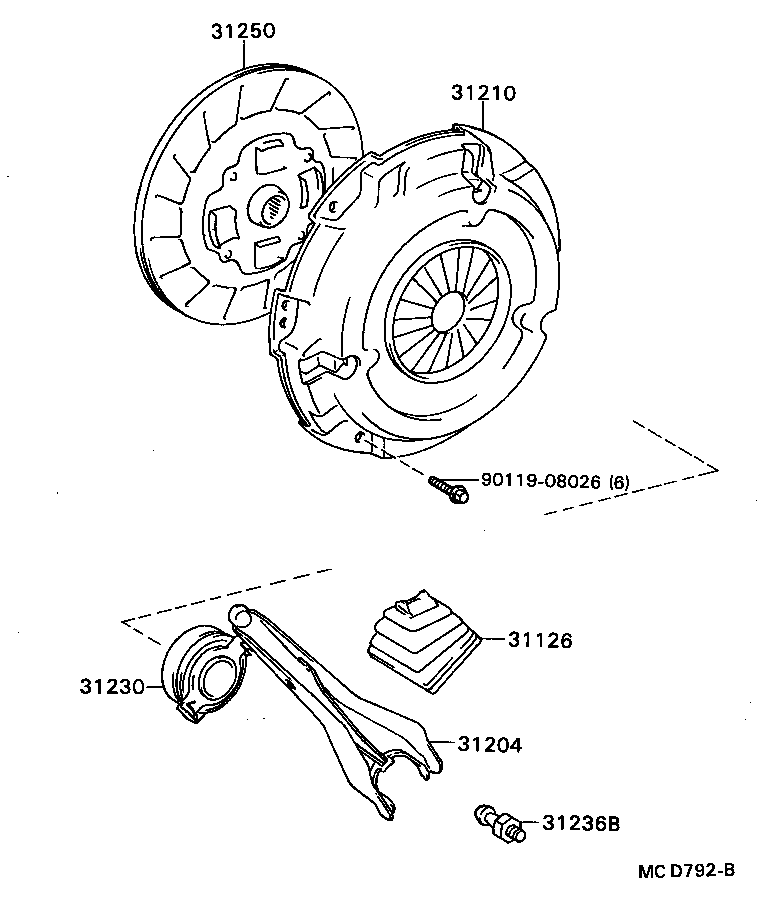 31250-16050 DISC ASSY, CLUTCH product image