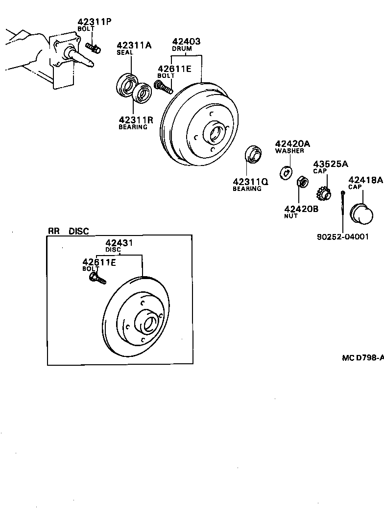 42403-16050 DISC, REAR product image
