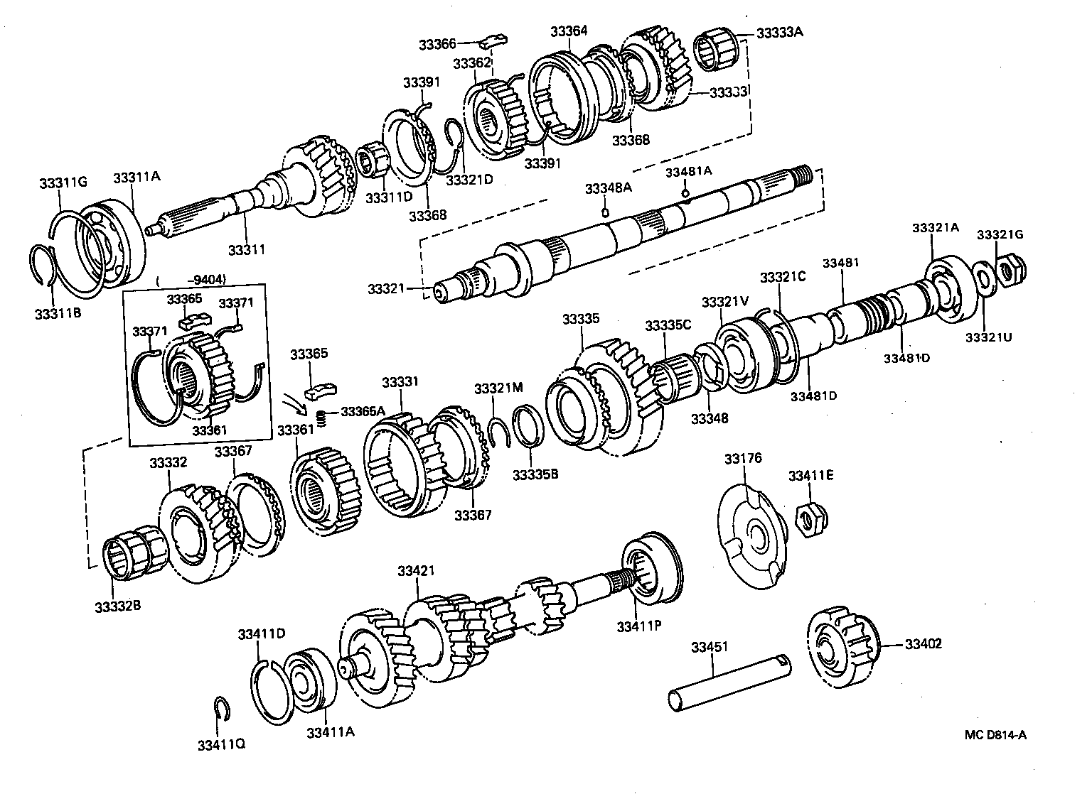 33335-25010 GEAR, 1ST product image