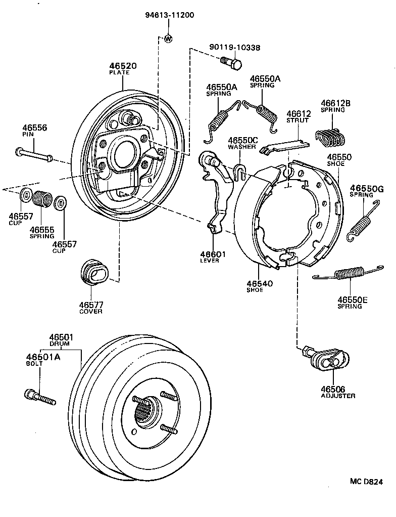 90249-05010 PIN, PARKING BRAKE PAWL PIVOT product image