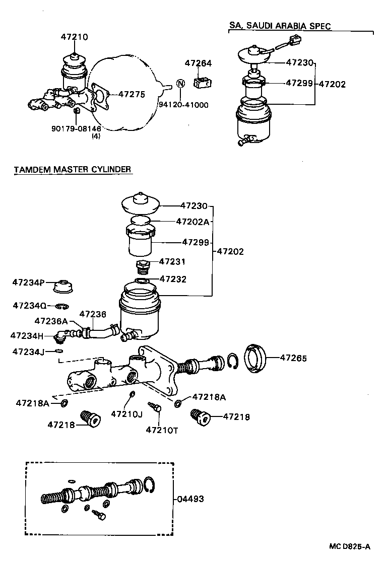 04471-35070 CYLINDER KIT, BRAKE MASTER product image