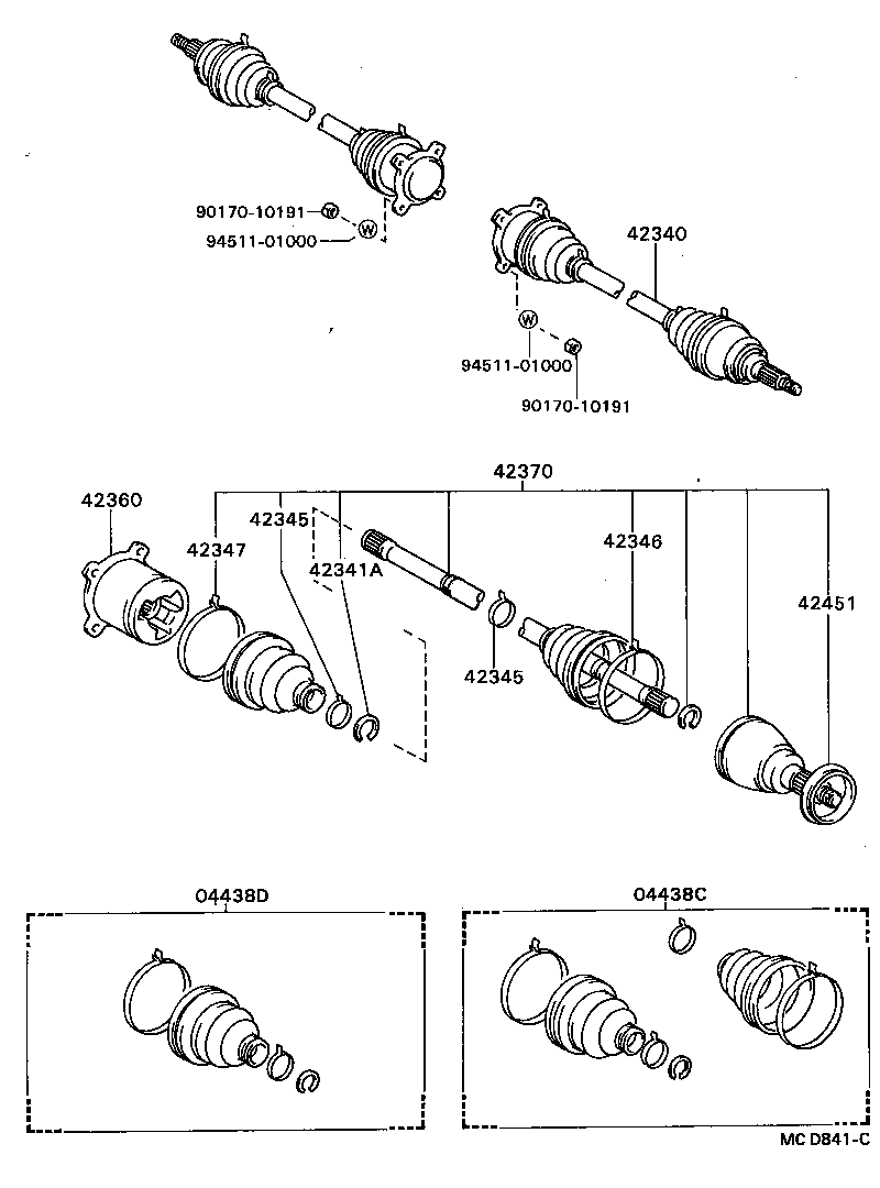 Toyota 90170-19002 NUT (FOR REAR AXLE SHAFT)