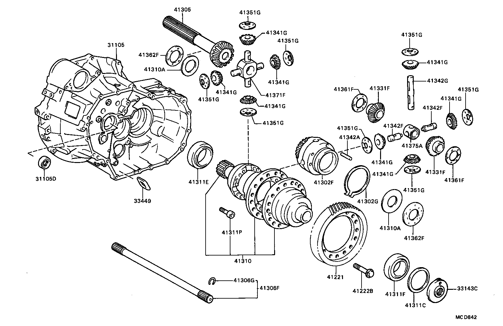 41310-20211 CASE ASSY, DIFFERENTIAL product image
