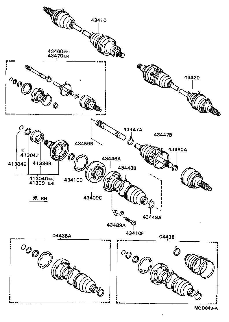 04438-20030 BOOT KIT, FRONT DRIVE SHAFT product image