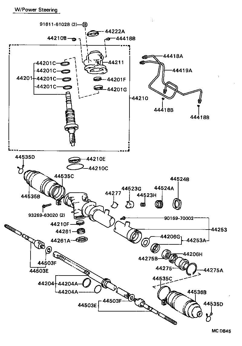 45515-20040 BRACKET, STEERING RACK HOUSING, NO.2 product image