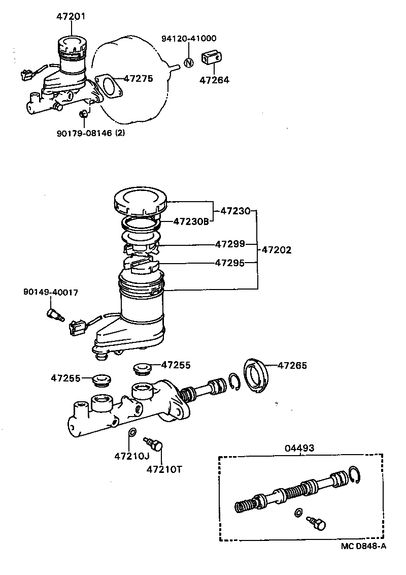 47202-20230 RESERVOIR SUB-ASSY, BRAKE MASTER CYLINDER product image