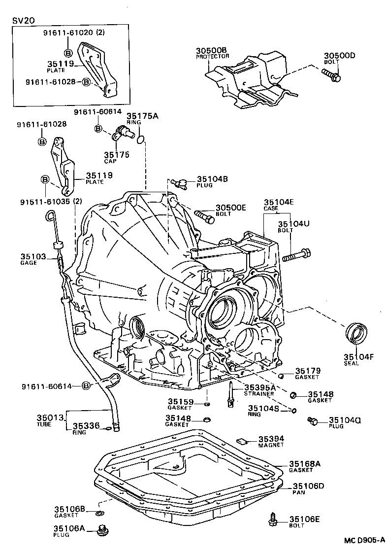 35013-32040 TUBE SUB-ASSY, TRANSMISSION OIL FILLER product image