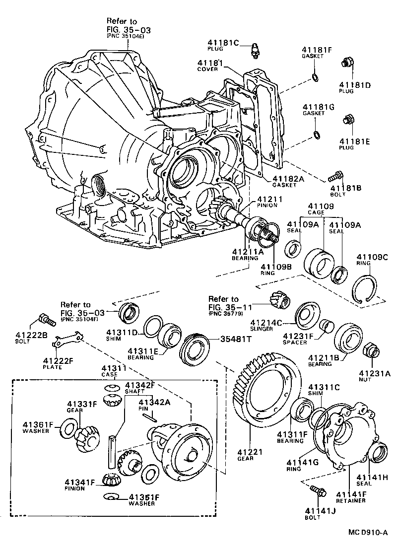 41211-32050 PINION, DIFFERENTIAL DRIVE product image