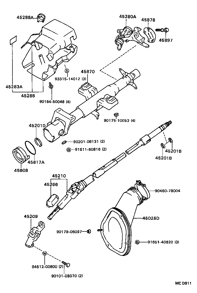 45220-32050 SHAFT ASSY, STEERING INTERMEDIATE product image