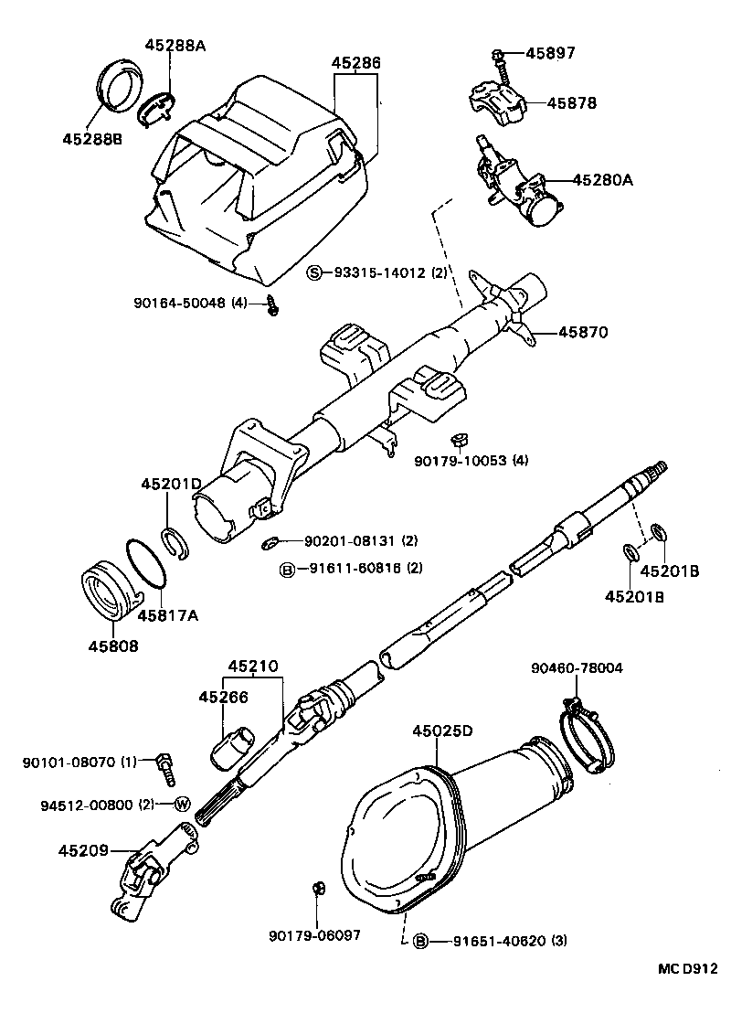 45220-32050 SHAFT ASSY, STEERING INTERMEDIATE product image