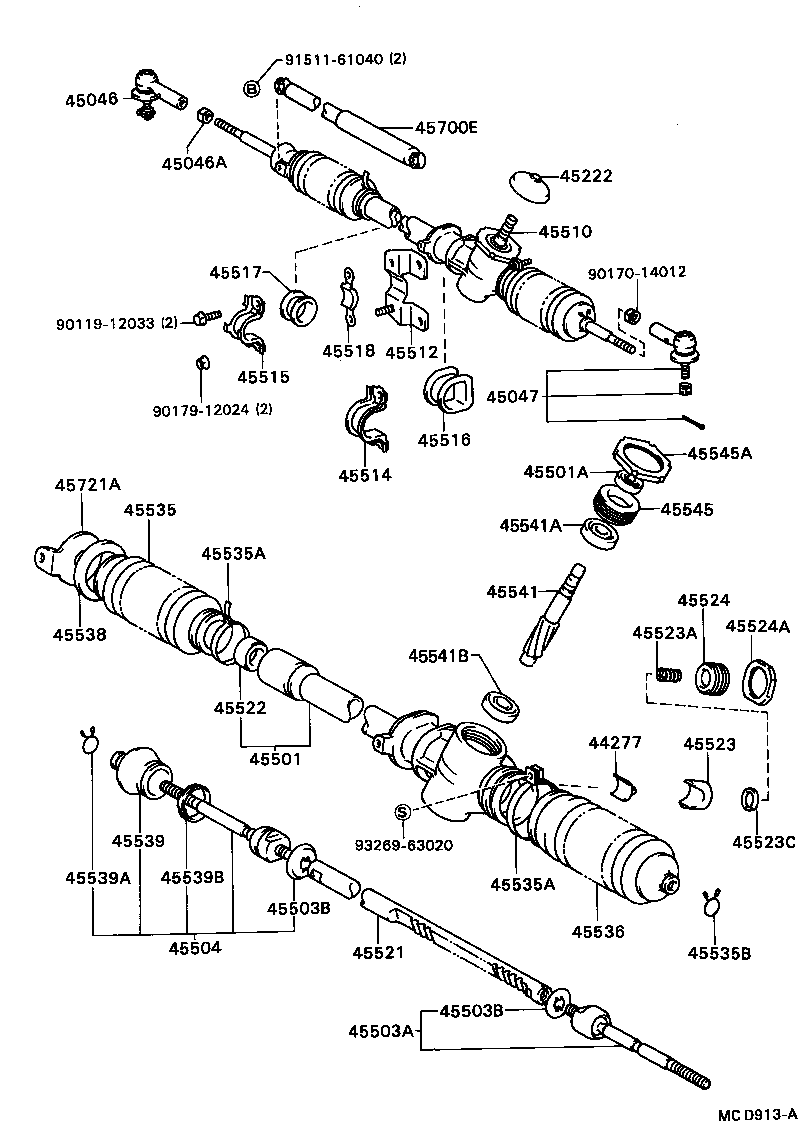 45535-32050 BOOT, STEERING RACK, NO.1 product image