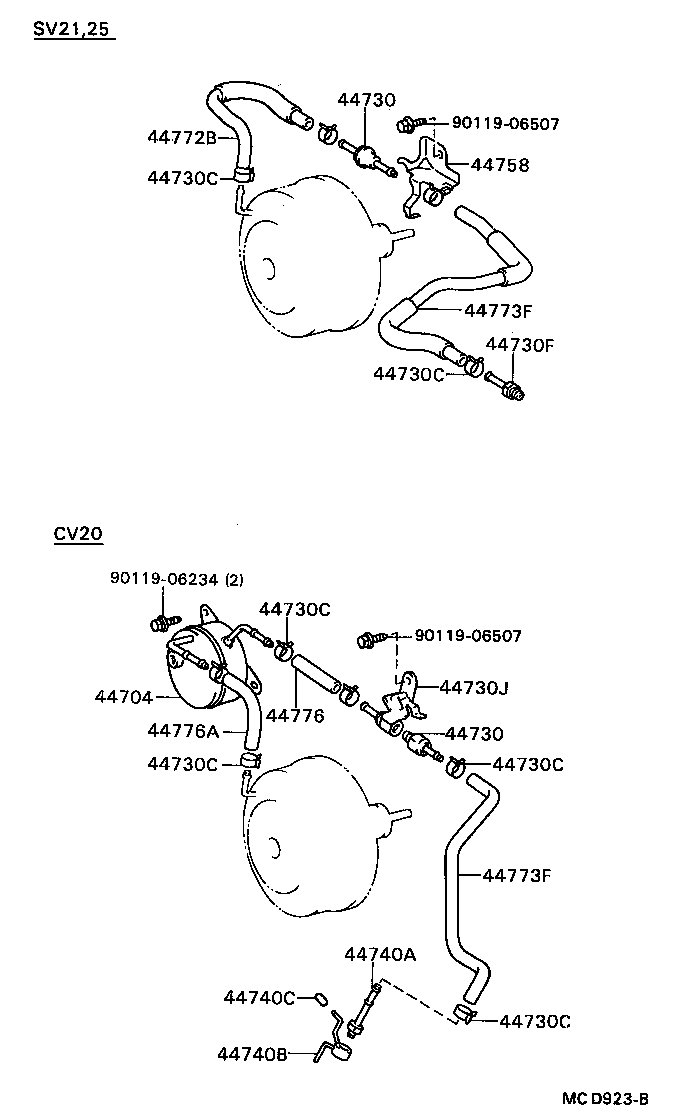 04443-32420 BOOSTER KIT, BRAKE product image