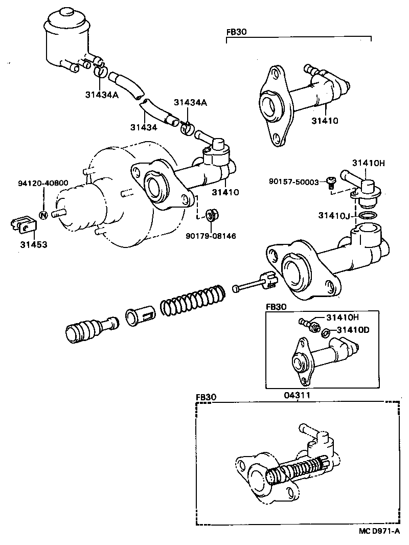 31401-36022 CYLINDER ASSY, CLUTCH MASTER product image