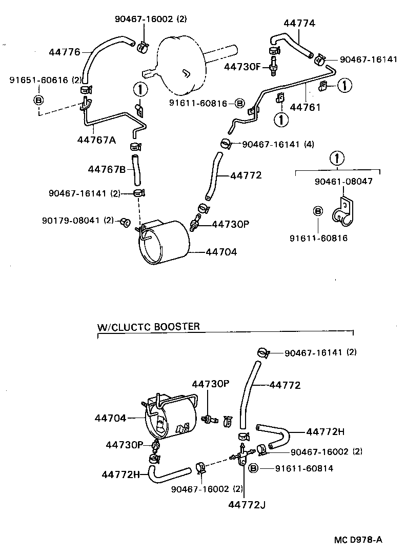 44610-36210 BOOSTER ASSY, BRAKE product image