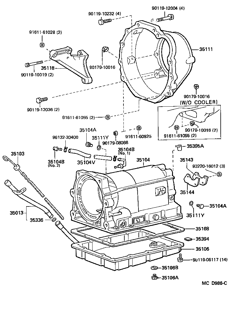 35013-27061 TUBE SUB-ASSY, TRANSMISSION OIL FILLER product image