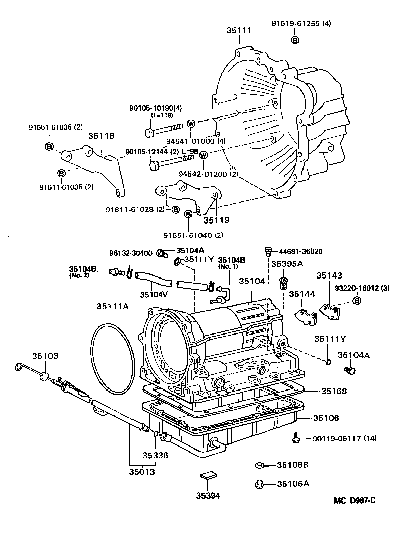 35013-27061 TUBE SUB-ASSY, TRANSMISSION OIL FILLER product image