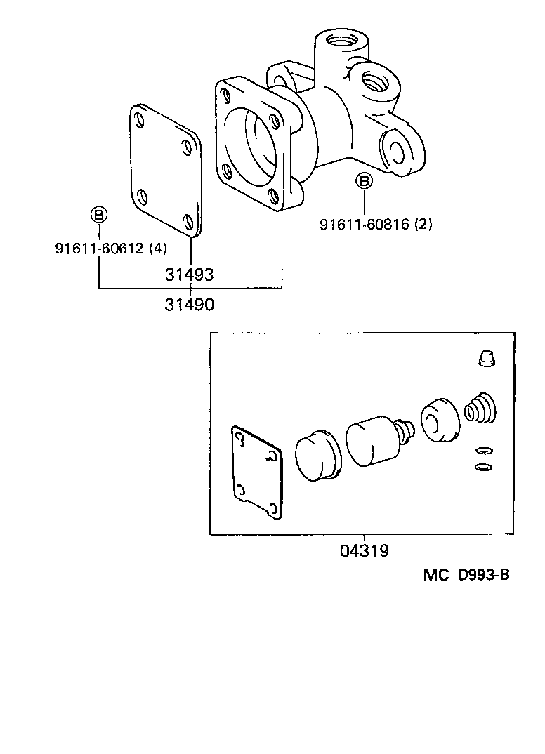 31347-27080 CLAMP, CLUTCH CABLE, NO.3 product image