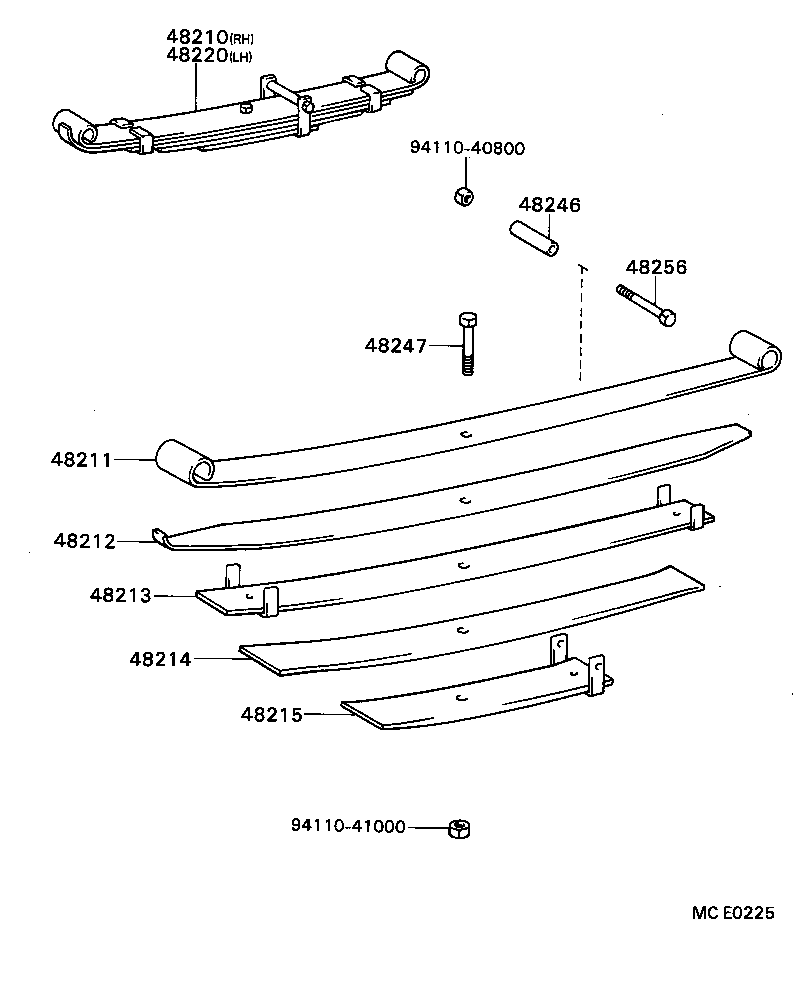 48214-35580 LEAF, REAR SPRING, NO.4 product image