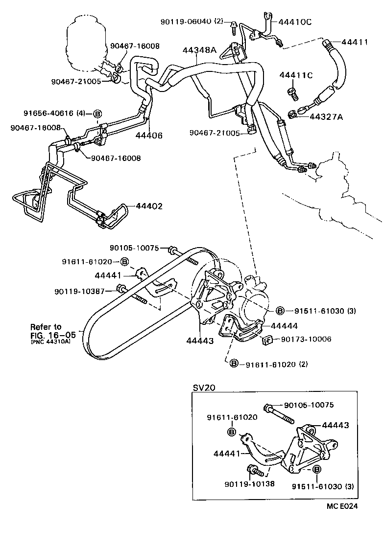 44411-32060 HOSE, PRESSURE FEED product image